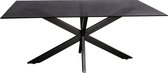 PTMD Eettafel Clara donker glas 1800 X 900 X 750