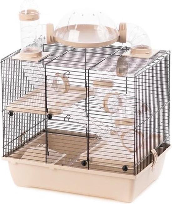 Groenland Brutaal Nationaal volkslied Hamsterkooi Daisy - Beige - 43 x 28 x 38.5 cm | bol.com