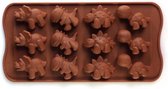 Akyol - Chocoladevorm mal Dino - Dinosaurus siliconen vorm voor ijsblokjes chocolade fondant - Dinosaurus vorm