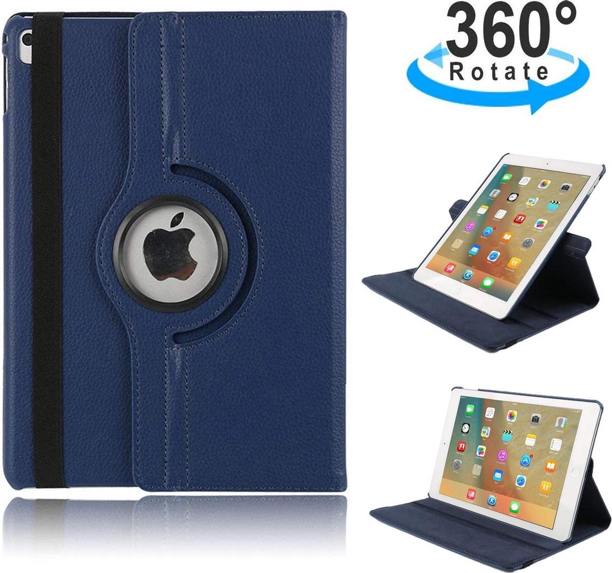 Draaibaar Hoesje 360 Rotating Multi stand Case - Geschikt voor: Apple iPad Mini 4 / Mini 5 2019 - donker blauw