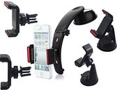 Universele Telefoonhouder Auto Kit 3 in 1 Dashboard houder en Ventilatiehouder Autohouder tot 6 inch