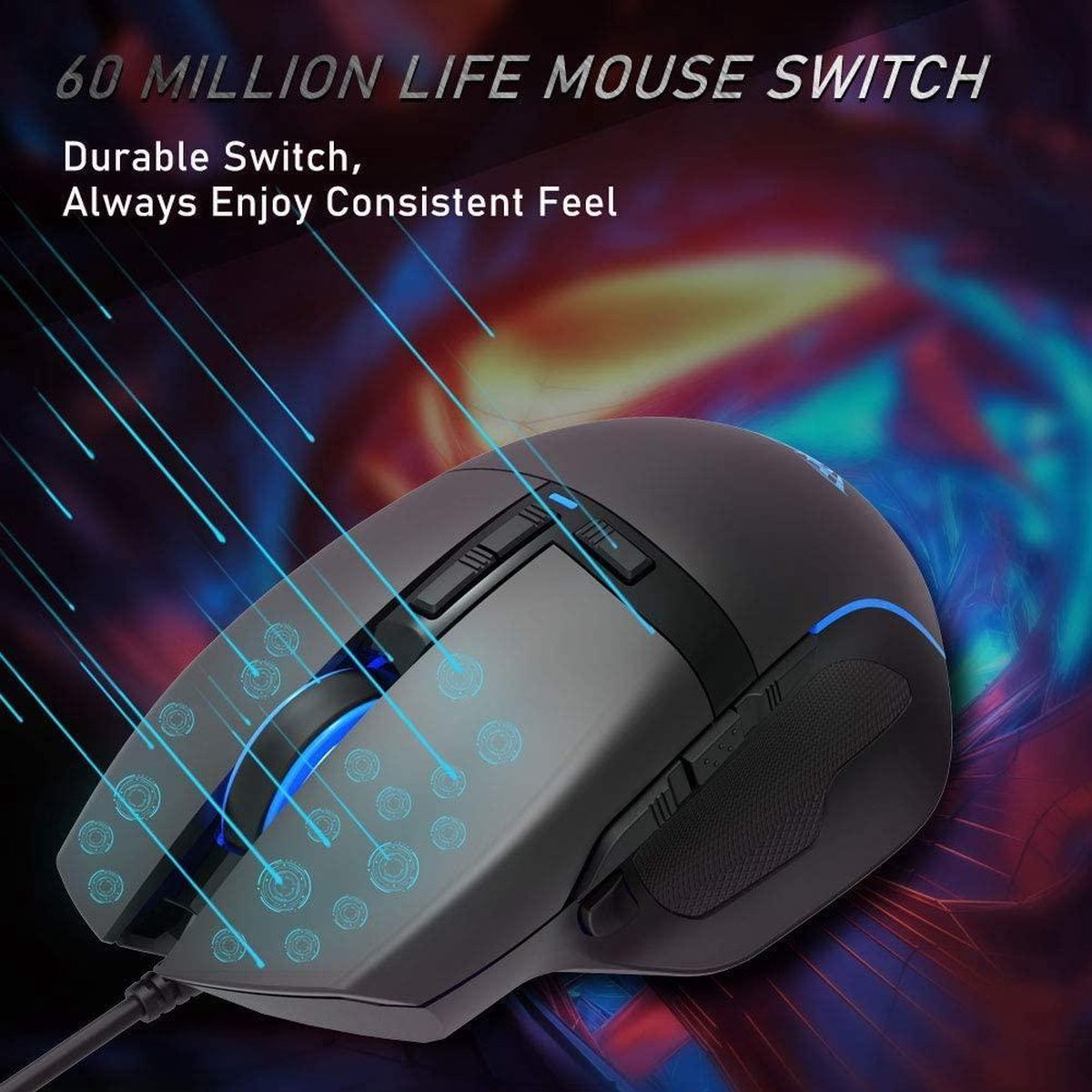 AULA Wind F808 Optische Gaming Muis thumbnail 5