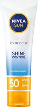 NIVEA SUN Gezicht Shine Control Matterende Zonnecrème SPF 50 - 50 ml
