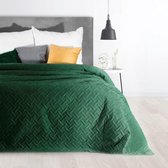 Luxe bed_deken_Brulo_Polyester_sprei_220x240 cm_Gewicht-150+100+65 GSM__donker groen
