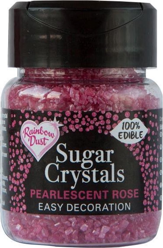 Cristaux de sucre pétillants comestibles Rainbow Dust - Rose nacré - 50g