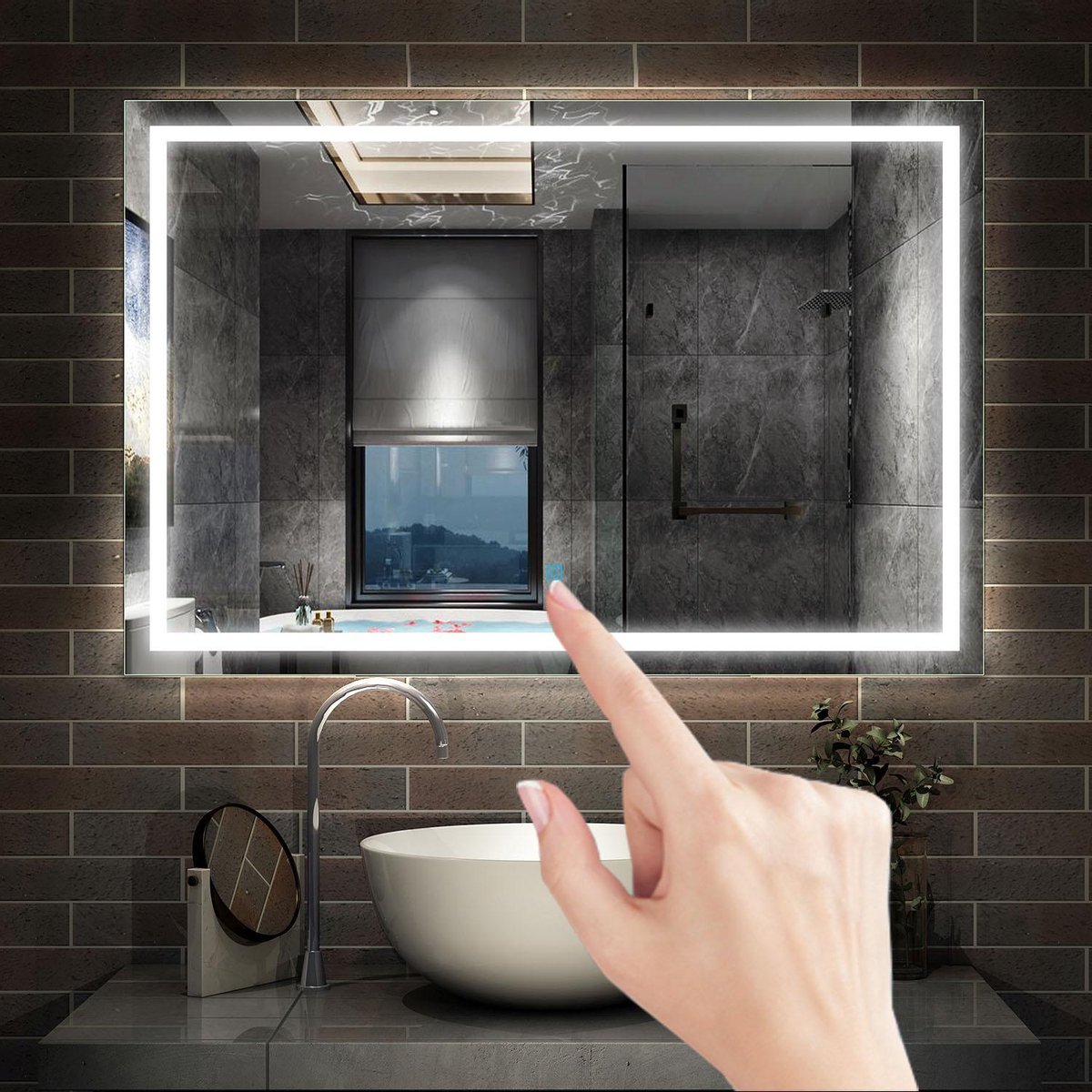 Miadomodo Smart Mirror - Miroir avec éclairage - LED- Miroir de