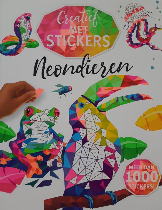 Stier Fonetiek Onrecht Creatief met Stickers - Neon dieren - stickerboek voor volwassenen -  stickeren op... | bol.com