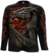 Spiral Longsleeve shirt -2XL- MAJESTIC DRACO Zwart