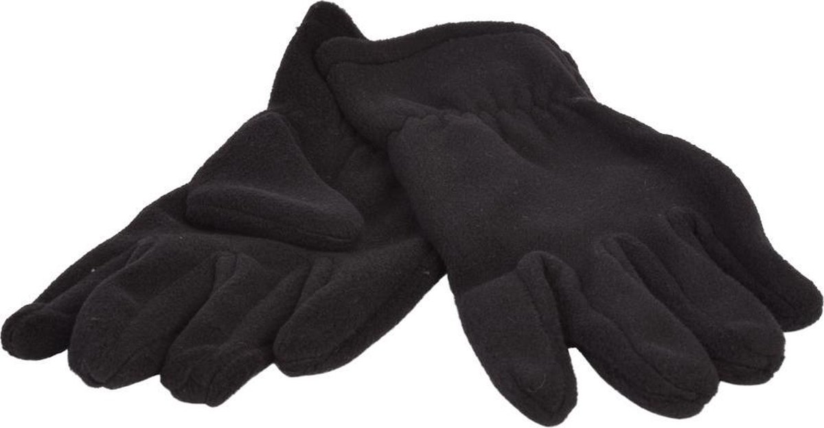 P&T Handschoenen Kinderen - Micro Fleece - Zwart - 3-4j - P&T