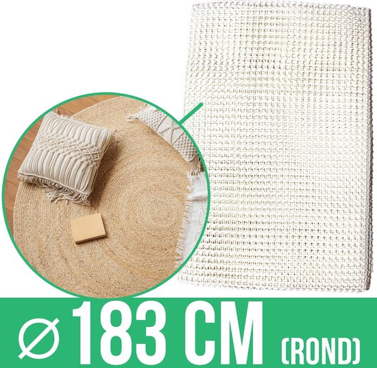 verkoudheid Gymnastiek Gemiddeld Anti slip mat voor vloerkleed - rond - 183cm - anti slipmat - antislip mat  -... | bol.com