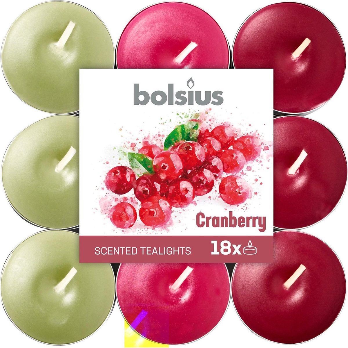 Bolsius Geurtheelicht 4u 18 stuks Cranbe