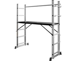 ALDORR Home - 2x6 Multifunctionele Kamersteiger - Ladder - Werkhoogte 2,60 meter