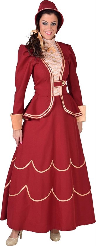 Charles Dickens kleed | Verkleedkleding dames rood maat M (38-40) | bol.com
