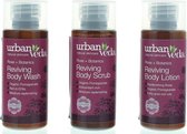 Urban Veda Reviving Body Regime Travel Set - Bodycare Set 3 Pieces Gift Set