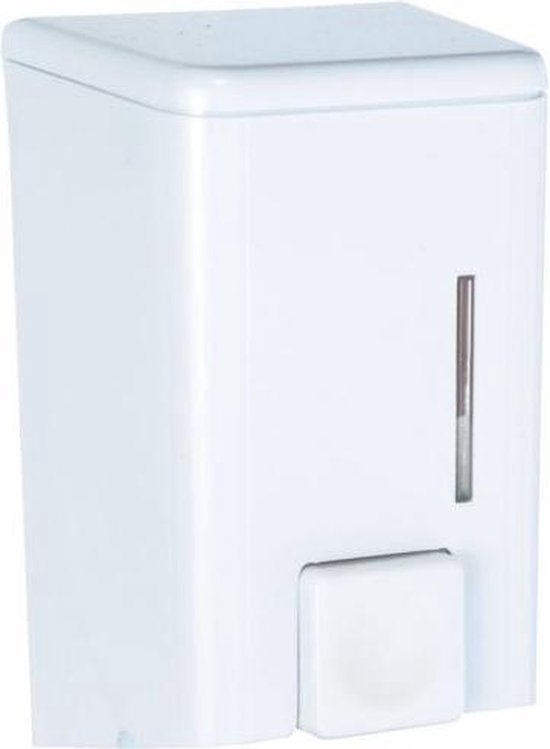 CaluClean zeep- en desinfectiedispenser 500ml aluminium met korte