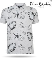 Pierre Cardin - Heren Polo - Bloemen - Grijs