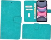 iPhone 12 Mini Hoesje - Book Case Wallet Turquoise Cover