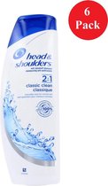 6 x 400ml Head And Shoulders Shampoo 2 In 1 Classic Clean - Voordeelpakket