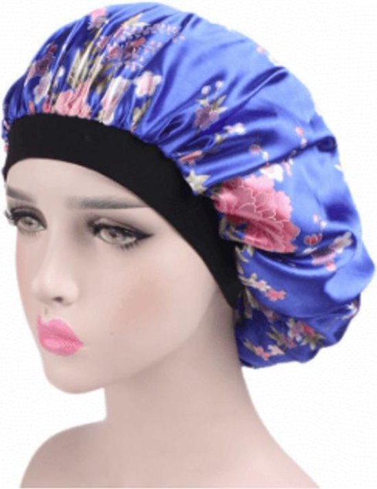 Satin Schlafmütze / Bonnet Für Haarschutz Nachts - Atmungsaktiv, Weich, Mit Elastischem Bund (rot)