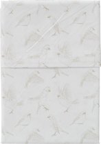 Cottonbaby ledikantlaken - lakentje - birds - zand/wit - 120x150 cm