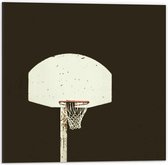 Dibond - Basketbalpaal - 50x50cm Foto op Aluminium (Met Ophangsysteem)