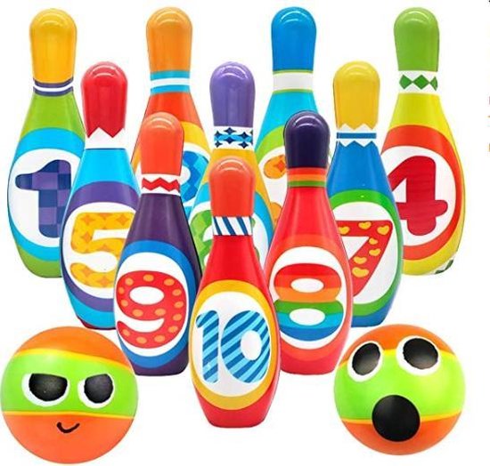 sociaal persoonlijkheid huichelarij PlayMaxx Kegelspel met Cijfers - Bowling Speelgoed Set - 10 Kegels, 2  Ballen,... | bol.com