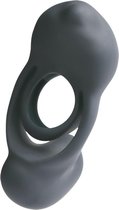 Vedo – Siliconen Koppel Cockring met Perineum Stimulator en Dubbele Motor – 13 cm – Zwart
