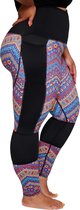 Plus Size Sportlegging Met Hoge Taille|High Waist|(Colorful Africa) 3XL
