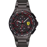 Ferrari Pista 0830730 Horloge - RVS - Zwart - Ø 44 mm