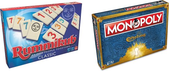 Afbeelding van het spel Spellenbundel - Bordspellen - 2 Stuks - Rummikub & Monopoly Efteling