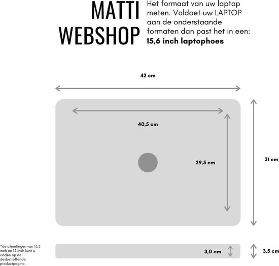 MATTI® Waterdichte laptoptas - Laptop sleeve - 15.6 Inch - Extra bescherming - (Zwart) - MATTI