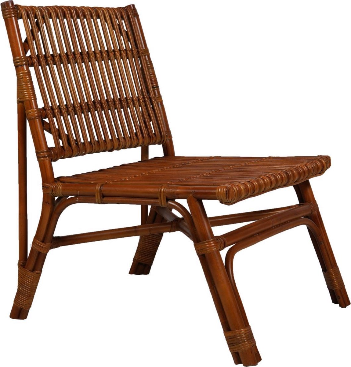 Rotan stoel naturel - binnen - landelijk - 80 x 58 x 60 cm | bol.com