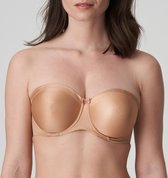 PrimaDonna Satin Strapless Bh 0161331 Cognac - Huid - maat 70D