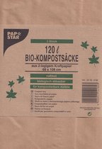 Bio Compost Afvalzak - 120 L - bruin kraftpapier - 3 stuks