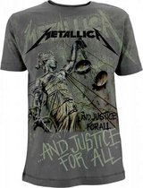 Metallica Heren Tshirt -S- And Justice For All Neon Grijs
