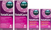 Voordeelactie! Blink TotalCare solution 2 x 120 ml + cleaner 2 x 30 ml + 2 x lenshouder - Voordeelverpakking - Lenzenvloeistof