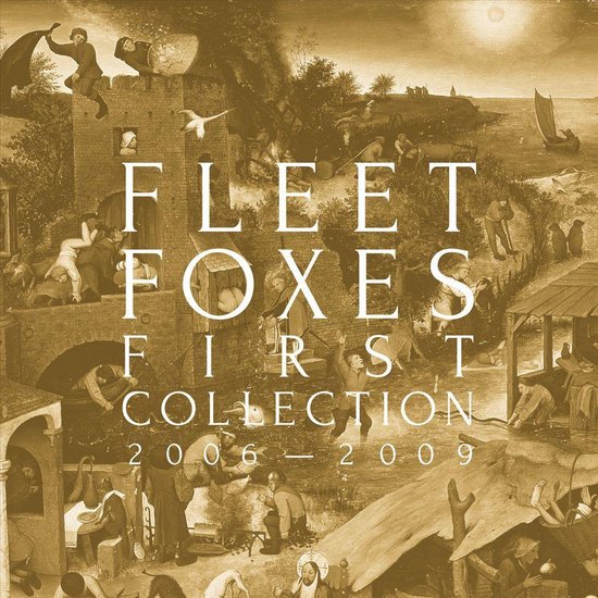 Fleet Foxes First Collection 2006-2009 albumhoes met schilderij in sepia
