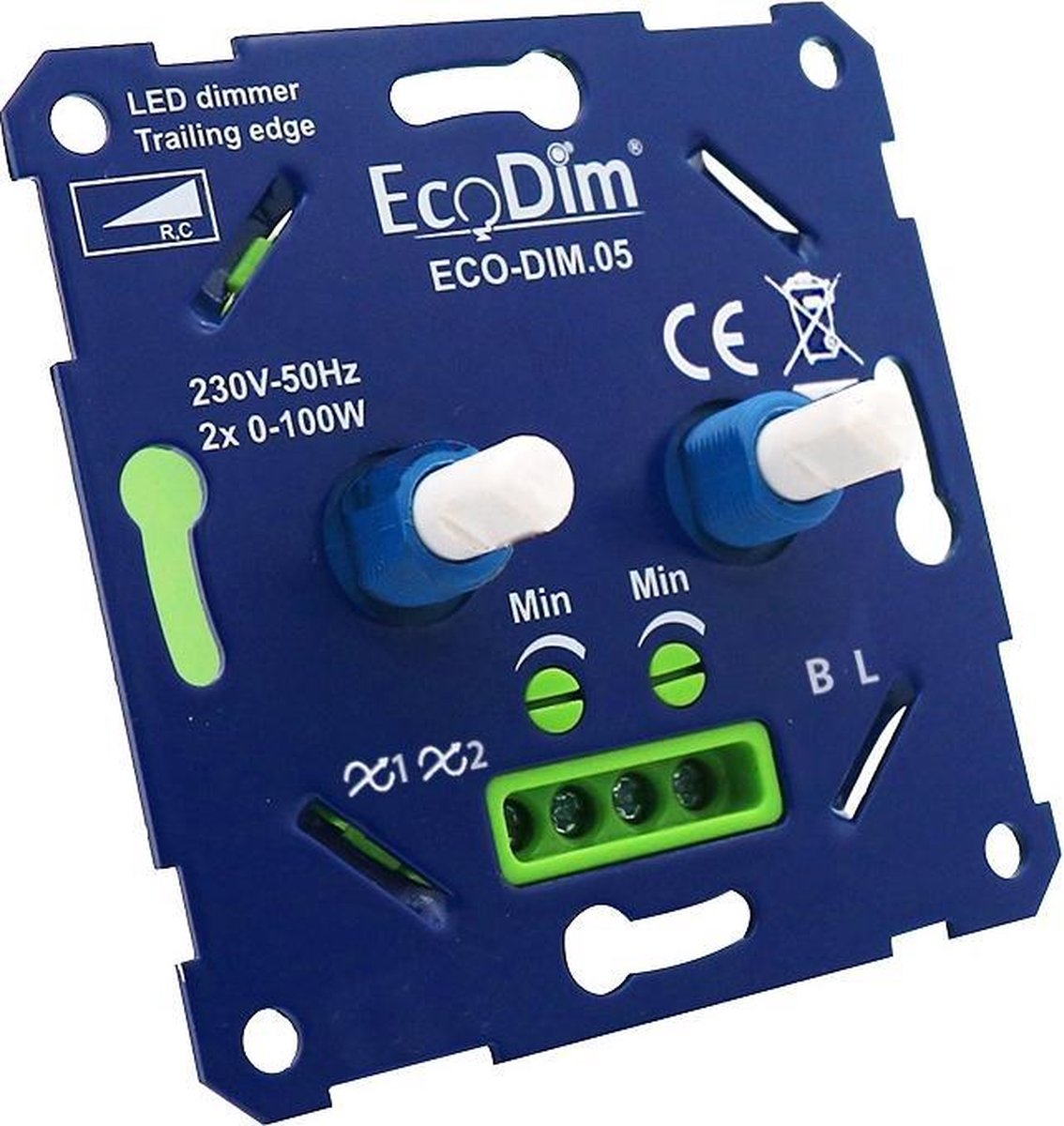 EcoDim - Gradateur LED DUO - ECO- DIM.05 - Coupure de phase RC - Gradateur  double