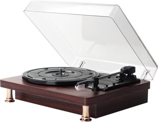 Vinyl Platenspeler Draaitafel - Retro Platenspeler speaker 33/45/78 Speed  met... | bol