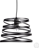Relaxdays hanglamp modern - 1-lichts - plafondlamp - hangende lamp - eettafel lamp - zwart