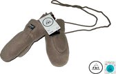 Wanten Kinderen 2j. Donker Beige met Touwtje, Fleece |Dubbel gevoerd Thinsulate