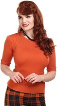 Collectif Chrissie Knitted 60's Top Oranje