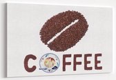 Schilderij - Koffieboon & koffiekopje — 100x70 cm