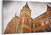 Schilderij - Centraal station van Amsterdam — 100x70 cm