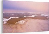Schilderij - Bevroren meer ijsselmeer — 90x60 cm