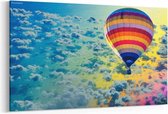 Schilderij - Hete luchtballon op zee — 90x60 cm