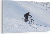 Schilderij - Bergafwaarts op de fiets — 100x70 cm