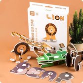 FUNT Sterke Dieren - Van 3D Woordpuzzel naar Speeltje - Uniek - Designer - Speelgoed - Spelen met Woorden - Educatief - Engels Leren - 3D Puzzel