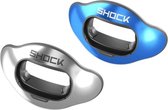 Shock Doctor |2 Pack Shields | kleur Silver Chrome / Blue Chrome | mondbeschermer, opzetstuk, schild | geschikt voor meerdere sporten | American football