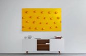 Schilderij - Gele pruimen , fruit minimaal concept. — 90x60 cm